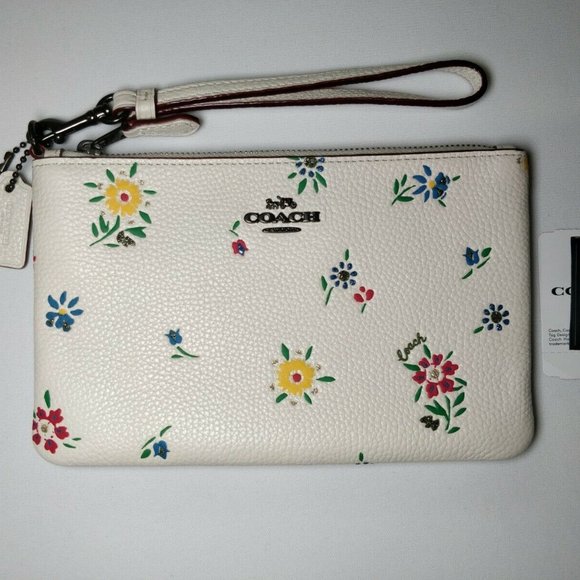 Coach Handbags - Coach 1135 Wildflower Print Small Wristlet Clutch